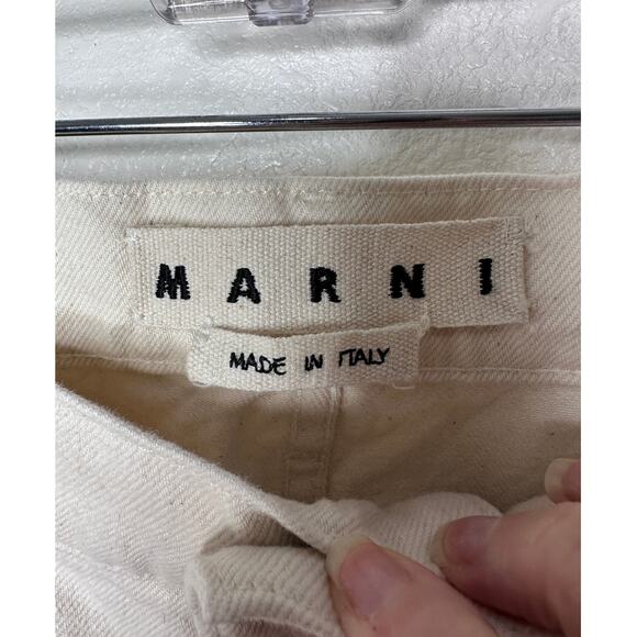 Marni Floral Print Flared Floral Painted Denim Jeans 31 - Picture 7 of 14